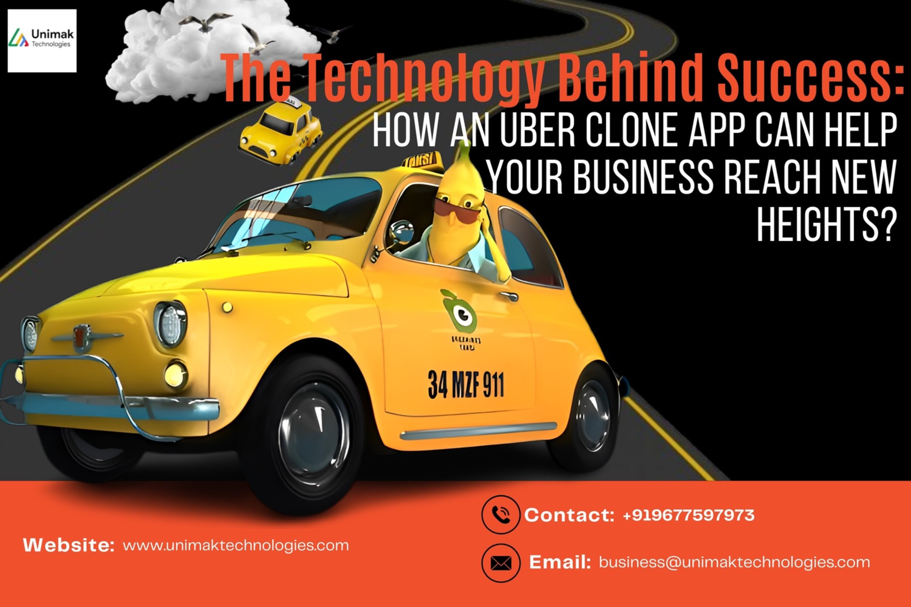 Launch Your Uber Clone App from Unimak Technologies